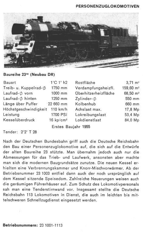 Beschreibung Baureihe 23.10 (=35 ab 1970)
