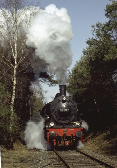 38 1772 Zug nach Harsefeld, hinter Buxtehude, am 18.03.1984