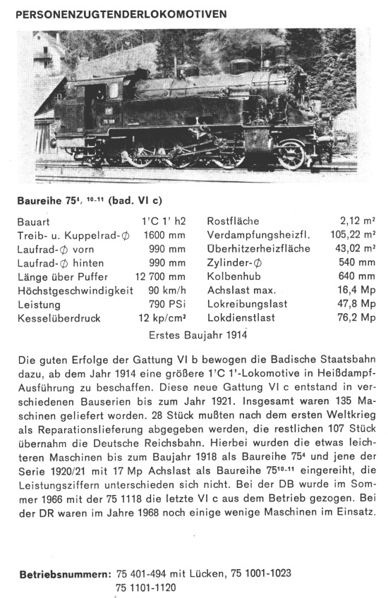 Kurzbeschreibung Baureihe 70.4.10-11, badische VI c