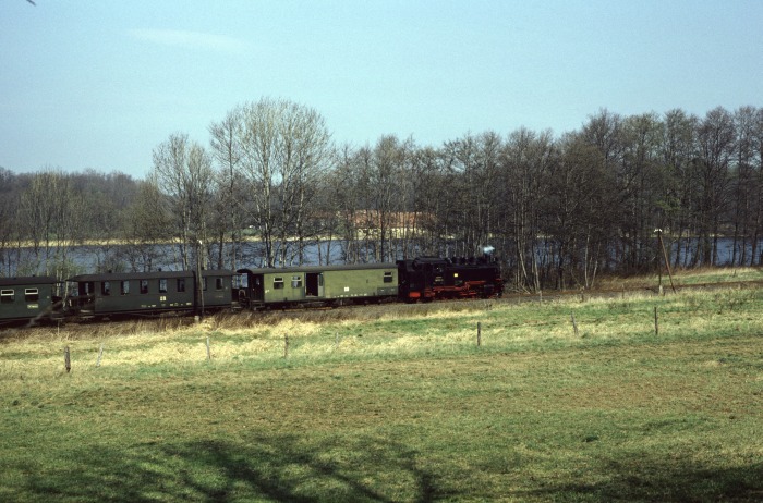 99 1791 mit P 14210 bei Cunnertswalde, am 24.03.1990