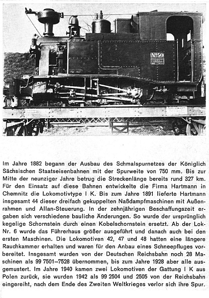Kurzbeschreibung der alten DRG-Baureihe 99.750 - alte sächsische I K - Teil 2