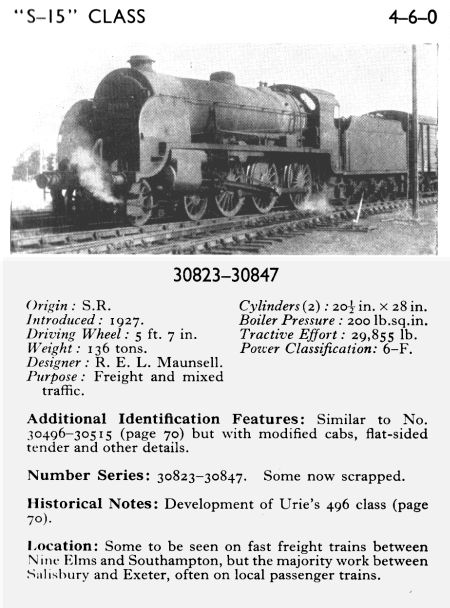 Beschreibung ex SOUTHERN S15 class (Maunsell-Reihe)