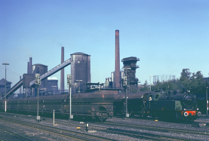 ANNA 5 Rangierarbeiten auf EBV-Gleisen, Alsdorf am 06.09.1979
