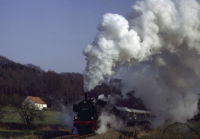 38 1772 Ausfahrt Tecklenburg (TWE), am 19.02.1984