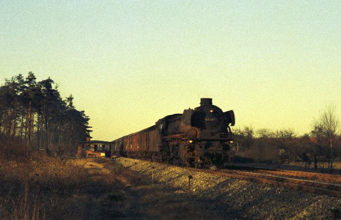 042 097 Güterzug bei Lathen, am 21.03.1975
