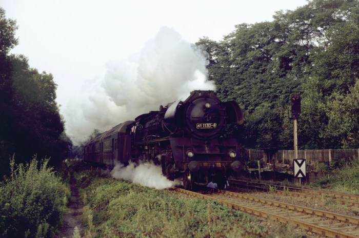 41 1130 mit P 5014 bei Großpürschütz, 06.09.1983