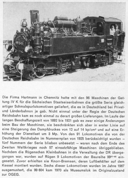 Kurzbeschreibung der Baureihe 99.51 - sächsische IV K DR-Rekoloks - Teil 1