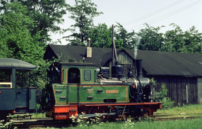 SPREEWALD vor Zug 107 in Heiligenberg, am 03.06.1979