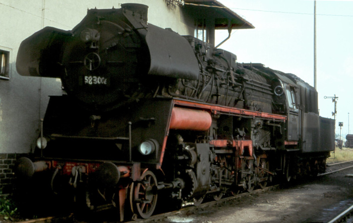 58 3006 im Bw in Oelsnitz, im September 1978 fotografiert