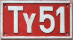 PKP-Baureihen-Schild der Ty51