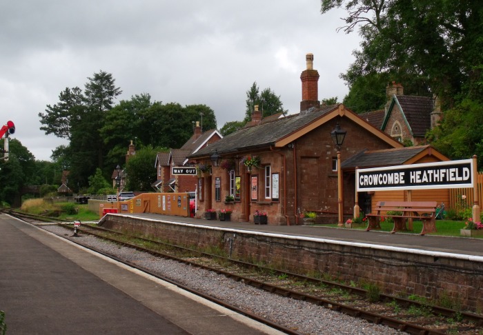Bahnhof Crowcombe Heathfield morgens am 08.08.2016